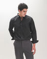 Camisa Manga Larga Slim,NEGRO